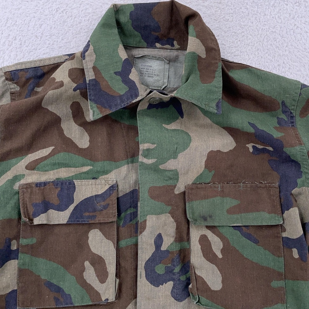 Army Woodland Camo BDU‎ USGI Jacket Mens Medium Regular NSN 8415-01-084-1657